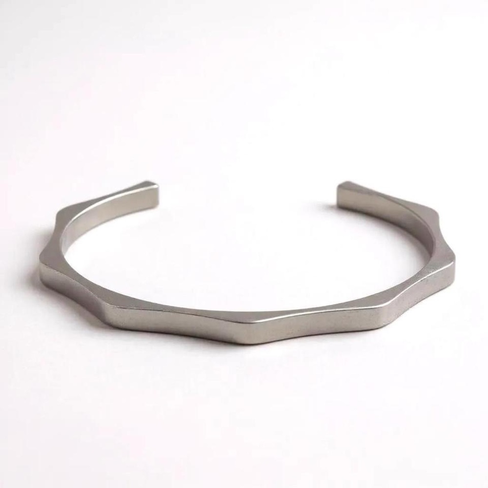 MOVADO MVMT Silver Geometric Cuff Bangle Bracelet